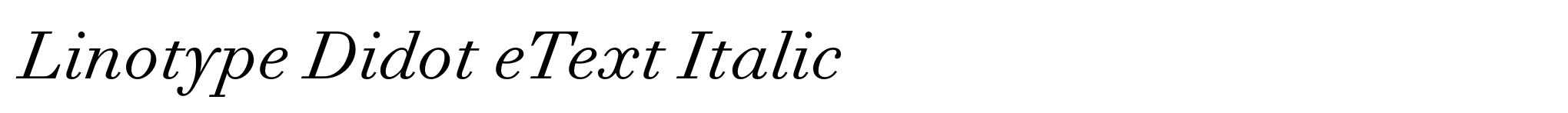 Linotype Didot eText Italic image